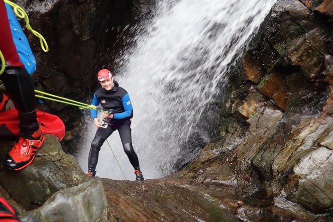 Discover Canyoning at Bruar Falls - The 3-hour flow: jumps, slides, flumes, and waterfall abseils