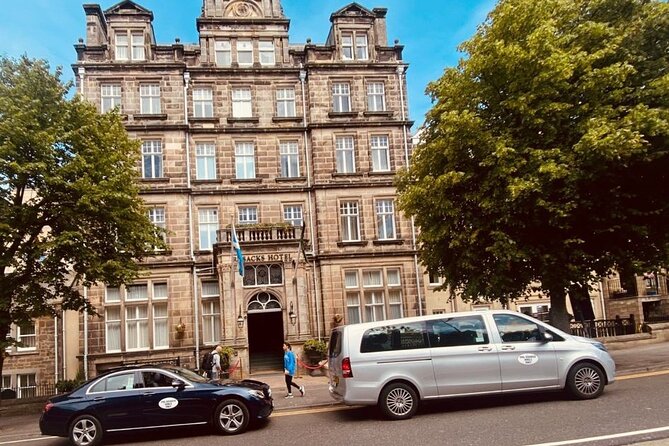 Executive transfer from Edinburgh to St Andrews. - Vehicle Comfort: Mercedes and BMW, Plus Room for 8