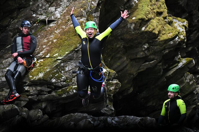 Falls of Bruar Canyoning - The canyon descent, jumps, slides, swims, climbs, and repels